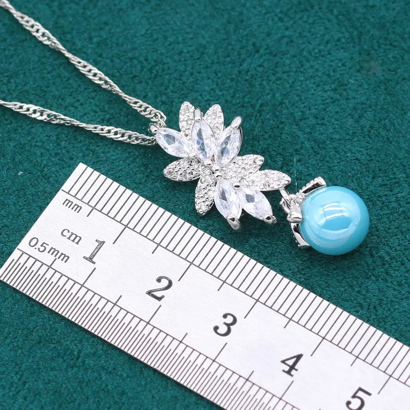 925 Sterling Silver Jewelry  Gift 4PCS